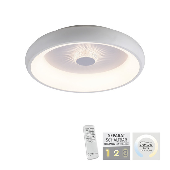 JUST LIGHT VERTIGO LED Deckenleuchte CCT Dimmbar 29W weiss 14384-16
