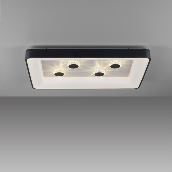 JUST LIGHT VERTIGO LED Deckenleuchte CCT Dimmbar 45W schwarz 14385-18