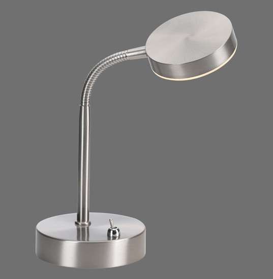 JUST LIGHT HENSKEN LED Tischleuchte Warmweiss 5W stahl 14419-55
