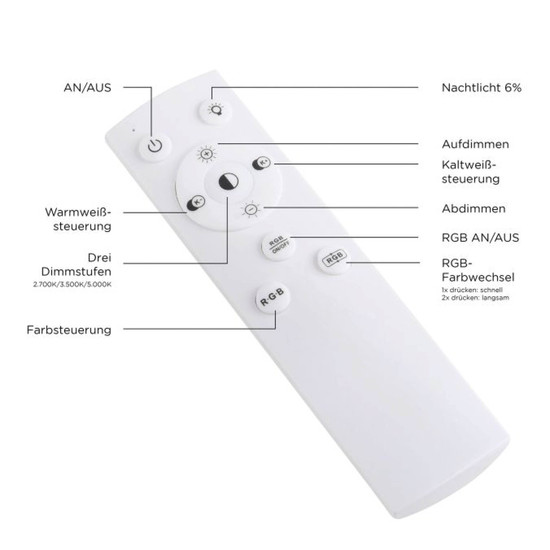 JUST LIGHT TOLAGO LED Deckenleuchte CCT Dimmbar 22W 2-fach weiss 14518-16