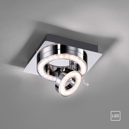 JUST LIGHT TIM LED Deckenleuchte Warmweiss 5W chrom 14520-17