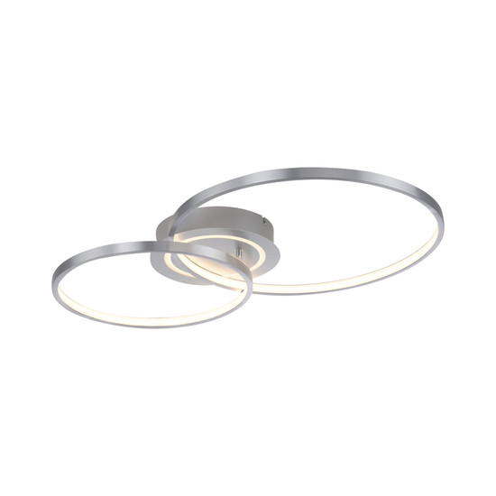 JUST LIGHT ASMINA LED Deckenleuchte Warmweiss 27,6W 2-fach aluminium 14540-95