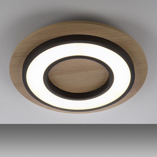 JUST LIGHT TOLA LED Deckenleuchte Warmweiss 16W schwarz 14560-18