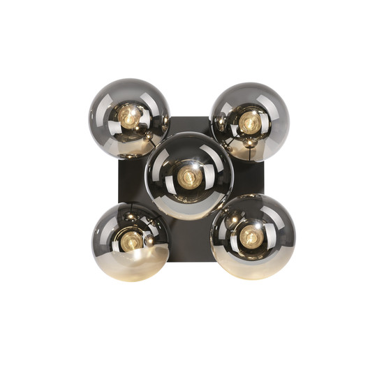 JUST LIGHT BIG WIDOW Deckenleuchte E14 max. 25W 5-fach schwarz 14602-18