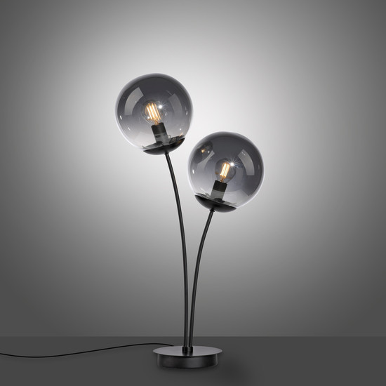JUST LIGHT BIG WIDOW Tischleuchte E14 max. 25W 2-fach schwarz 14605-18