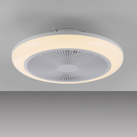 JUST LIGHT BRENDA LED Deckenleuchte mit Ventilator CCT Dimmbar 22W weiss 14623-16