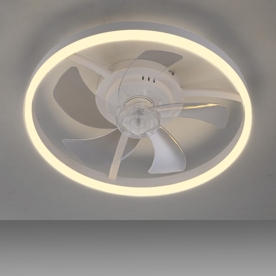 JUST LIGHT RITA LED Deckenleuchte mit Ventilator CCT Dimmbar 22W weiss 14624-16
