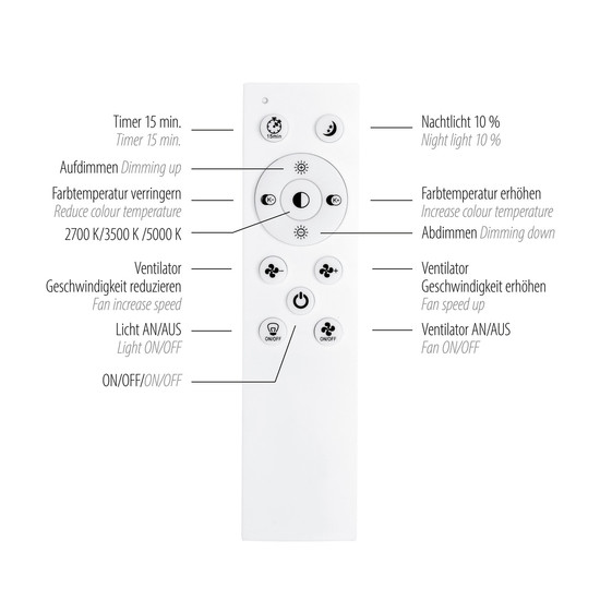 JUST LIGHT FLAT-AIR LED Deckenleuchte CCT Dimmbar 24W weiss 14643-16