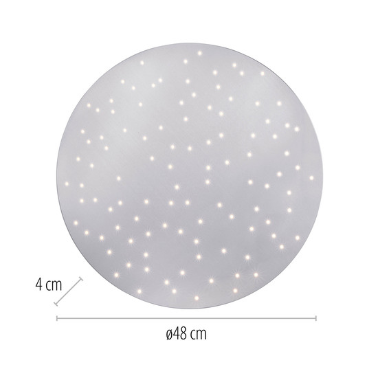 JUST LIGHT SPARKLE LED Deckenleuchte CCT Dimmbar 18W stahl 14673-55