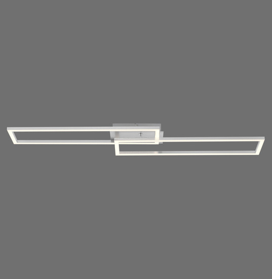 JUST LIGHT IVEN LED Deckenleuchte Warmweiss Dimmbar 36W stahl 14691-55