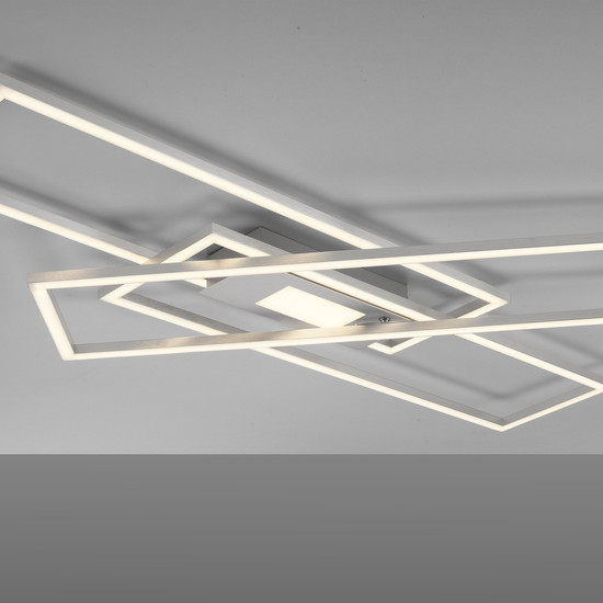 JUST LIGHT ASMIN LED Deckenleuchte CCT Dimmbar 45W stahl 14693-55