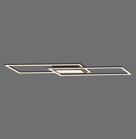 JUST LIGHT ASMIN LED Deckenleuchte Warmweiss 45W schwarz 14694-18