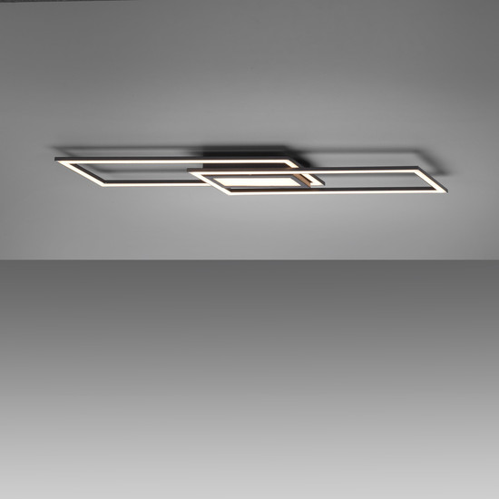 JUST LIGHT ASMIN LED Deckenleuchte Warmweiss 45W schwarz 14694-18
