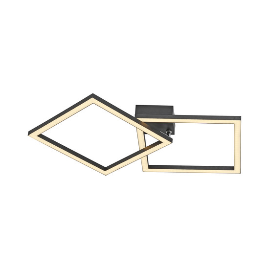 JUST LIGHT IVEN LED Deckenleuchte Warmweiss 20W schwarz 14708-18