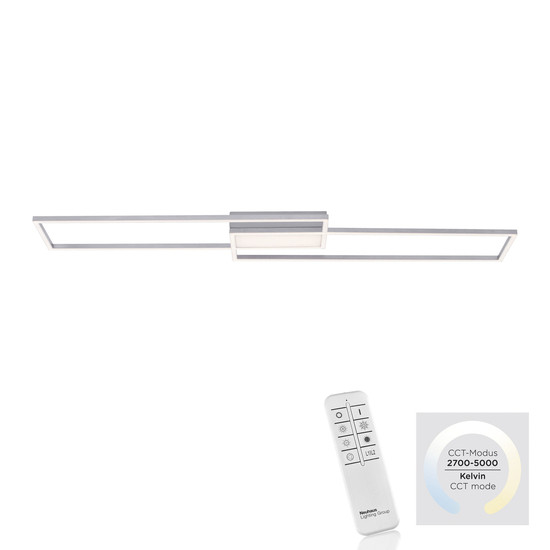 JUST LIGHT ASMIN LED Deckenleuchte CCT Dimmbar 24W 3-fach stahl 14711-55