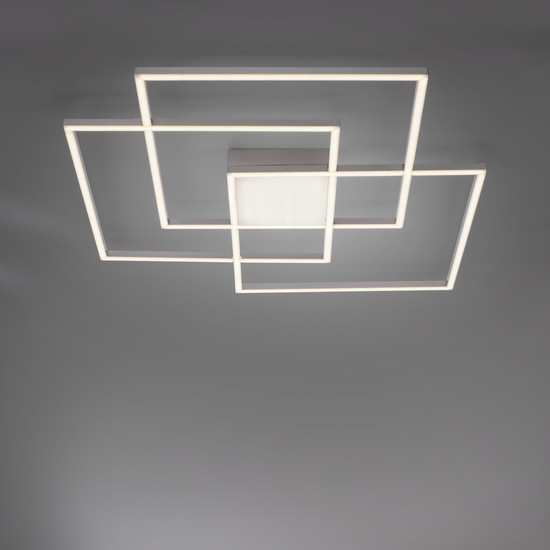 JUST LIGHT ASMIN LED Deckenleuchte CCT Dimmbar 21W 4-fach stahl 14713-55