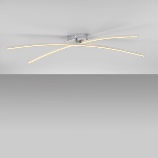 JUST LIGHT SIMON LED Deckenleuchte Warmweiss 12W stahl 14726-55