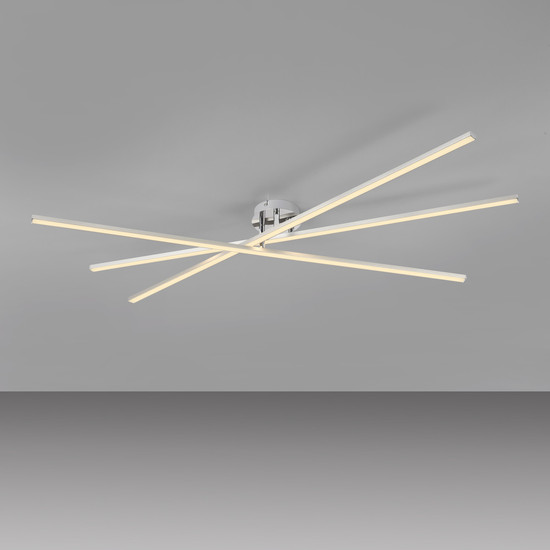 JUST LIGHT SIMON LED Deckenleuchte Warmweiss 16W stahl 14727-55