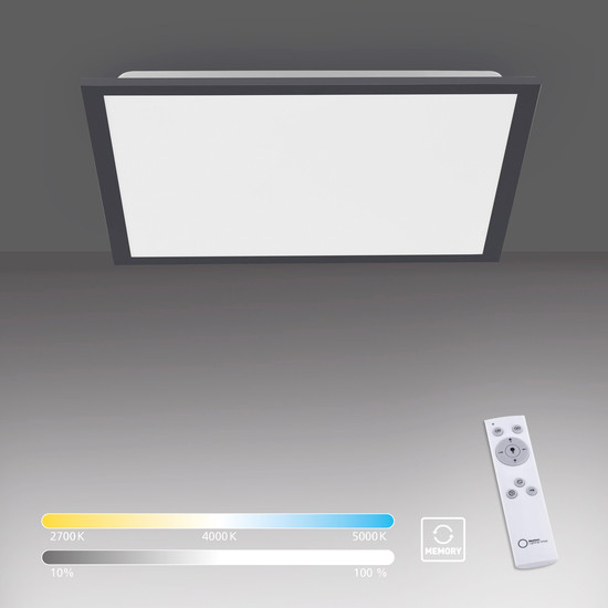 JUST LIGHT FLAT LED Deckenleuchte CCT Dimmbar 21W schwarz 14755-18