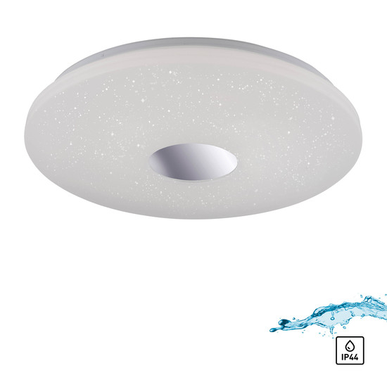 JUST LIGHT LAVINIA LED Deckenleuchte Warmweiss 40W chrom IP44 14822-17