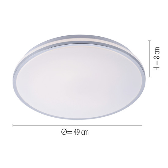 JUST LIGHT ISABELL LED Deckenleuchte Warmweiss 22W chrom IP44 14844-17