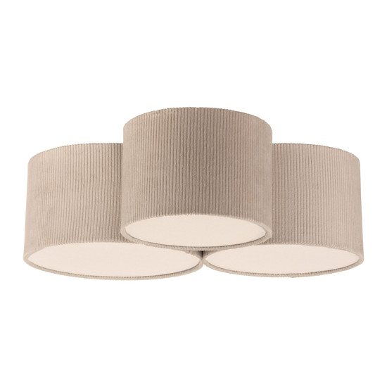 JUST LIGHT DURO Deckenleuchte E27 max. 10W 3-fach sand 14890-39