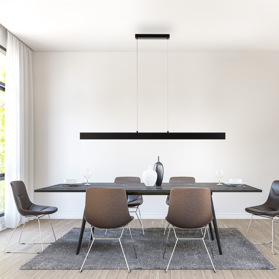 JUST LIGHT DRITTO LED Pendelleuchte Warmweiss 25W schwarz 15061-18