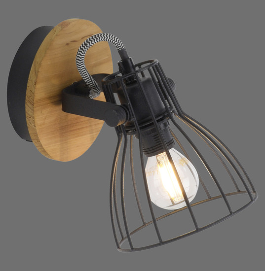 JUST LIGHT TARO Deckenleuchte E14 max. 10W schwarz 15117-18