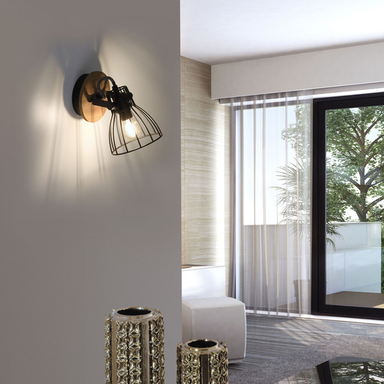 JUST LIGHT TARO Deckenleuchte E14 max. 10W schwarz 15117-18