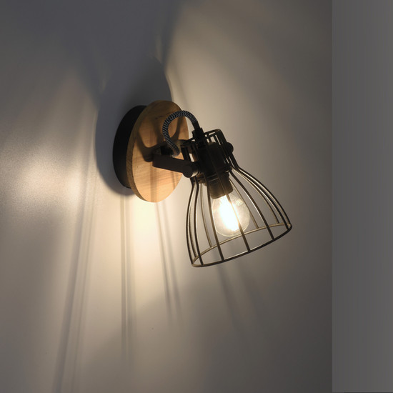 JUST LIGHT TARO Deckenleuchte E14 max. 10W schwarz 15117-18