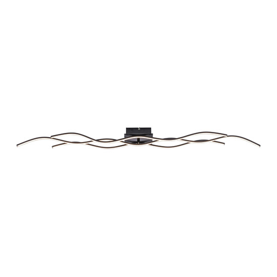 JUST LIGHT WAVE LED Deckenleuchte Warmweiss 29,5W 3-fach schwarz 15167-18