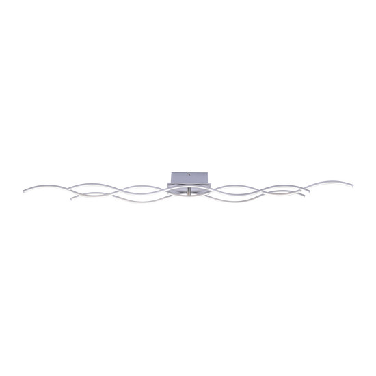 JUST LIGHT WAVE LED Deckenleuchte Warmweiss 29,5W 3-fach stahl 15167-55