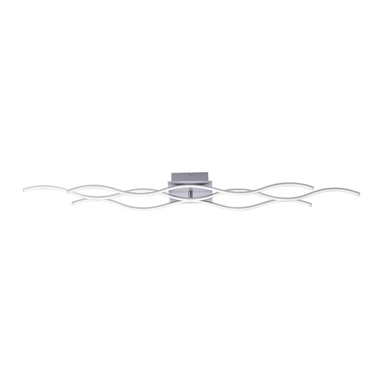 JUST LIGHT WAVE LED Deckenleuchte Warmweiss 29,5W 3-fach stahl 15167-55
