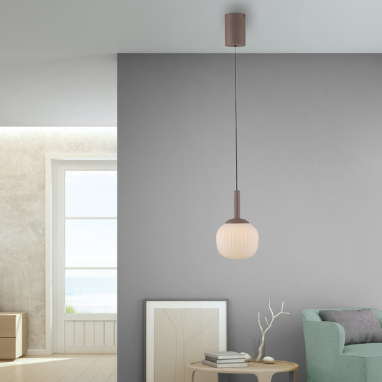 JUST LIGHT NAMI LED Pendelleuchte Warmweiss Dimmbar 5W sand 15176-39