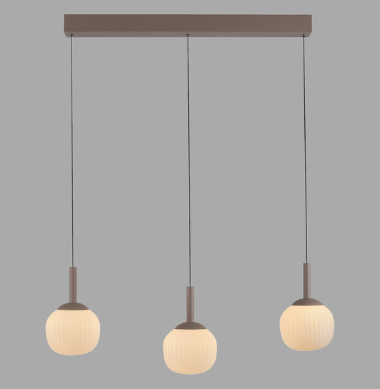 JUST LIGHT NAMI LED Pendelleuchte Warmweiss Dimmbar 15W 3-fach sand 15177-39