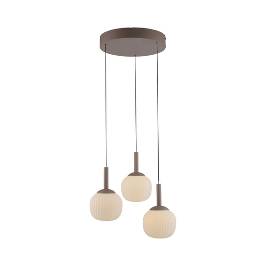 JUST LIGHT NAMI LED Pendelleuchte Warmweiss Dimmbar 15W 3-fach sand 15178-39