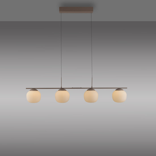JUST LIGHT NAMI LED Pendelleuchte Warmweiss Dimmbar 20W 4-fach sand 15179-39
