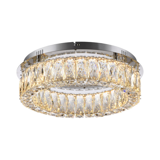 JUST LIGHT KULUNKA LED Deckenleuchte Warmweiss Dimmbar 21,5W chrom 15204-17