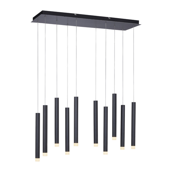 JUST LIGHT BRUNO LED Pendelleuchte Warmweiss 48W 10-fach schwarz 15206-18