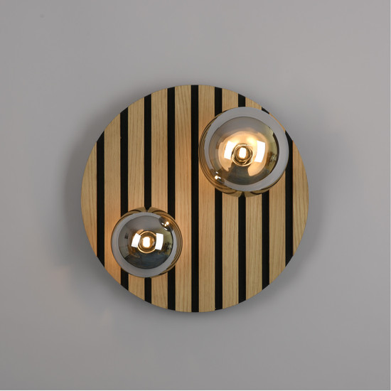 JUST LIGHT GERDA STIKA Deckenleuchte G9 max. 5W 2-fach Holz-natur 15208-79