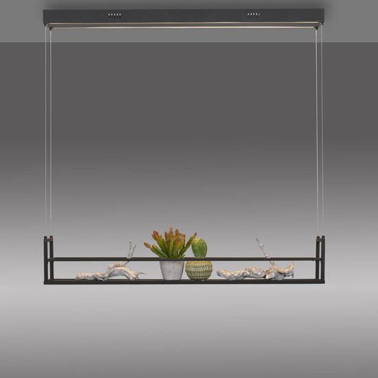 JUST LIGHT SONTURA LED Pendelleuchte Warmweiss 35W 2-fach schwarz 15248-18