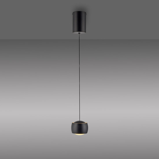 JUST LIGHT BALLINI LED Pendelleuchte Warmweiss 5,2W schwarz 15260-18