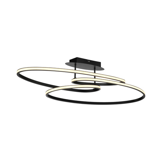 JUST LIGHT LUMACA LED Deckenleuchte Warmweiss 33W schwarz 15321-18