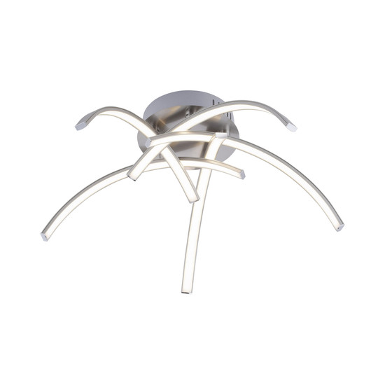 JUST LIGHT VALERIE LED Deckenleuchte Warmweiss 18,5W 5-fach stahl 15340-55