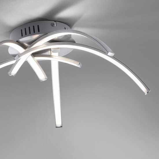 JUST LIGHT VALERIE LED Deckenleuchte Warmweiss 18,5W 5-fach stahl 15340-55