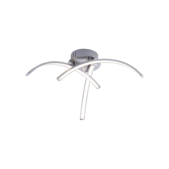 JUST LIGHT VALERIE LED Deckenleuchte Warmweiss 10,2W 3-fach stahl 15341-55