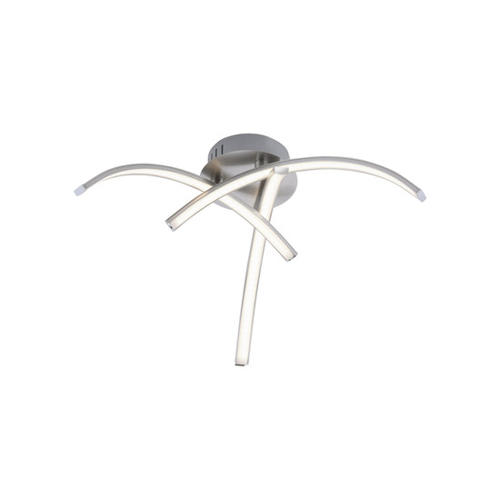 JUST LIGHT VALERIE LED Deckenleuchte Warmweiss 10,2W 3-fach stahl 15341-55