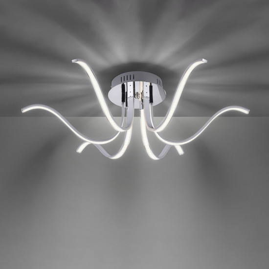JUST LIGHT VALERIE LED Deckenleuchte Warmweiss 27W 6-fach chrom 15342-17