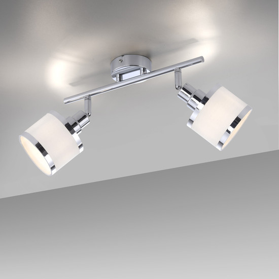 JUST LIGHT ACCOR Deckenleuchte E14 max. 25W 2-fach chrom 15372-17