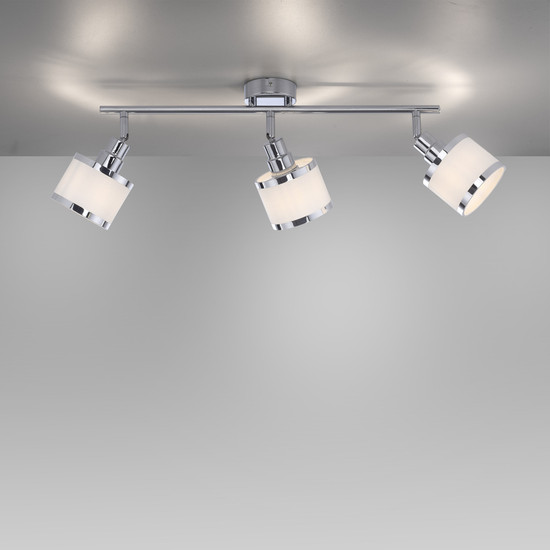 JUST LIGHT ACCOR Deckenleuchte E14 max. 25W 3-fach chrom 15373-17